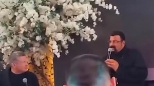 Putin fan Steven Seagal poses at Russian prison camp in Ukraine