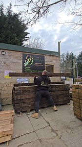 7.1K views · 30 reactions | These are heavy! Reclaimed railway sleepers. 250x150x2600.... . . . . . #strong #landscaping #landscapers #garden #sleepers #builders | Golding's Gardeners Fencing &Timber | Facebook