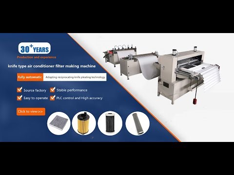 Automated filter pleating machine for industry filter production