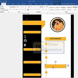 5.5K views · 12 reactions | Create attractive CV using MS word #resume Part 7 | Vision Computers | Facebook