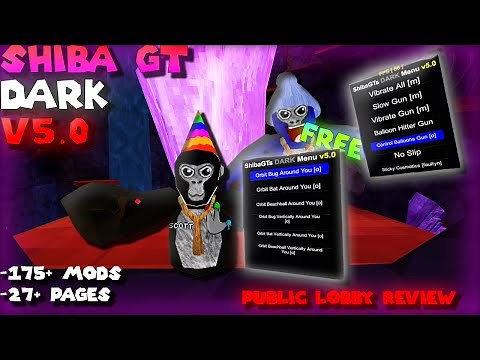 The BEST FREE Menu In Gorilla Tag┃ShibaGT Dark V5┃UNDETECTED┃ORBIT MODS┃PUBLIC LOBBY REVIEW