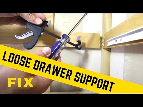 Easy fix for a loose drawer support rail.