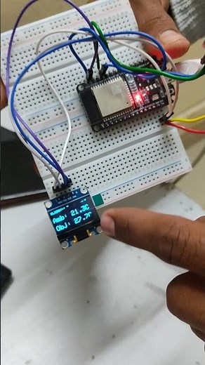 ESP32 Temperature Sensor Test with AC | OLED Display Project