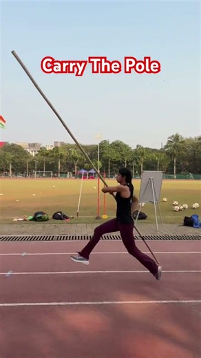 Pole Vault Training :- Carry the pole #olympicsport #athletics #juniorathlete #polevault