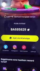 Kode invitasi melolo untuk rp 500