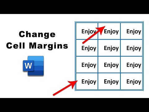 How to change cell margins and spacing in word table