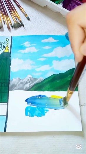 easy acrylic painting tutorial #art #painting #acrylicpainting #drawing #atiqachohan