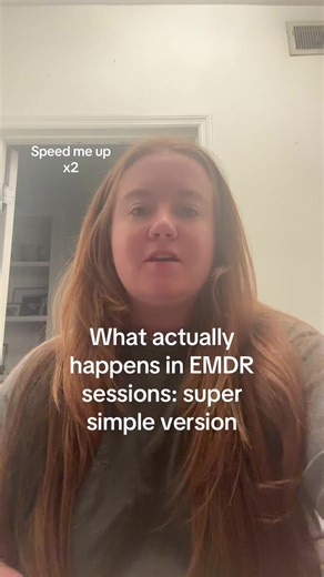 This is my really simple quick version of what happens during the EMDR session. People can do it in a variety of ways, but this is me trying to explain why I say “you do it in your head.”#emdr #traumatherapy #mentalhealth #therapytok