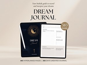 Digital Dream Journal: Daily Interpretation & Reflection (PDF) - Etsy