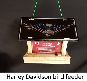 Harley Davidson License Plate Bird Feeder - Etsy