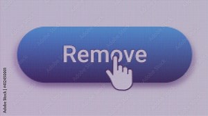 Remove Button Click Extreme Close Up Front View A command button on a computer screen which delete files completely or erases text.
