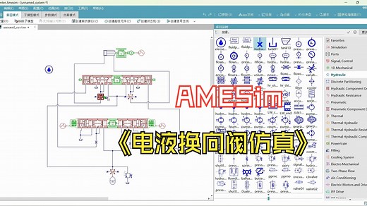 AMESim 电液换向阀仿真分析及模型搭建