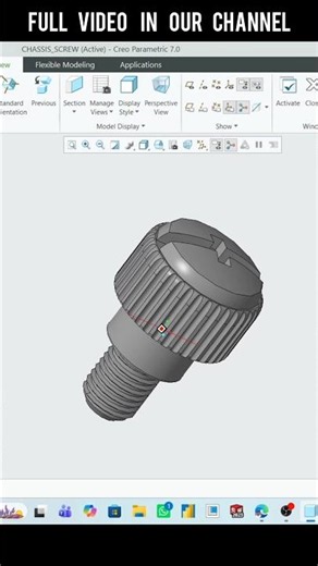 Chassis Screw 🤯 | Creo | #shorts #animation #engineering