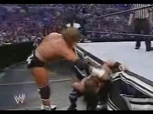 Benoit vs triple h vs michaels wrestlemania 20 part 1
