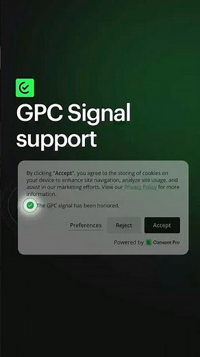 GPC Signal support is now in Consent Pro