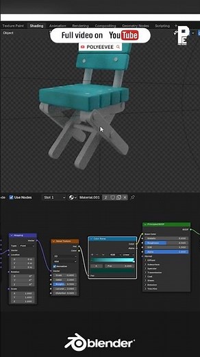 Quick & Easy Chair Modeling in Blender for Beginners #blender #tutorial #polyeevee