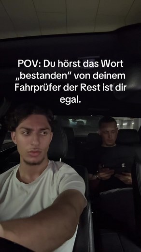 Führerschein bestanden: echte POV-Reaktion auf die Prüfer-Worte