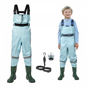 [Hot Item] Kids Chest Waders Youth Fishing Waterproof Hunting Waders with Boots