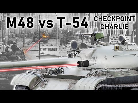 M48 PATTON vs T-54 | Standoff at Checkpoint Charlie Pt.2 | M332 HVAP Armour Penetration Simulation