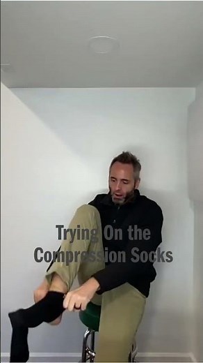Trying On the Compression Socks