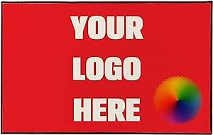 VictoryStore Custom Doormat 35x60 Inches, Set of 4, Any Color, Personlized Logo Doormat Full Color Print, Large Custom Commercial Floor mat, Set of 4