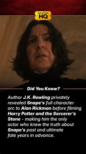 Alan Rickman knew Snape’s character trajectory years before anyone else