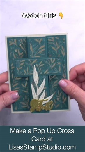 Lisa's Stamp Studio on Instagram: "✨ Easy Cross Fold Pop-Up Card | Fun Fold Made Simple This fun fold looks impressive but it’s easier than it looks! 💥 A unique cross fold front that pops up ✨ Made with metallic foil papers 💌 Perfect get well card for men or women If you love cards that WOW without complicated steps, this one’s for you. 👉 Watch the full video + grab the FREE project sheet here: https://wp.me/p94Qnb-rWs Save this for later & follow for more easy fun fold ideas! 💖 Stampin’ Up!
