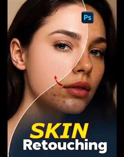 Perfect Skin Retouching #photoshop #tutorial #shorts