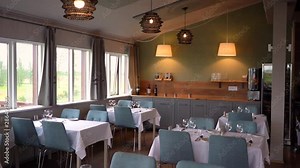 Various shots from a small restaurant including tables, lights, buffet, all shot on the Sony a7iii and Ronin S.