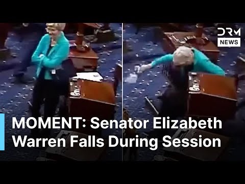 RAW MOMENT: Senator Elizabeth Warren Falls During Live Senate Session | DRM News | AC1B