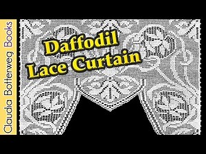 Daffodil Lace Curtain Filet Crochet Pattern
