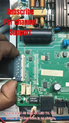 No picture but sound on tv vu 43 inch 4k/uhd