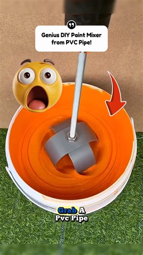 Genius DIY Paint Mixer from PVC Pipe! #shorts #viralshorts #diy