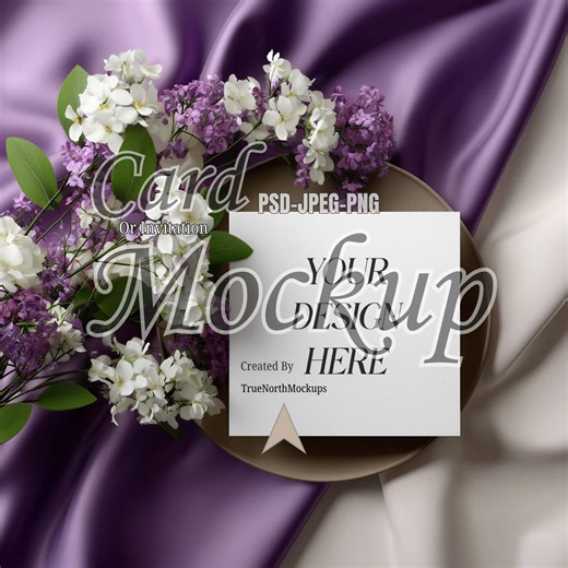 Square Greeting Card Mockup, 5x5 Invitation Template, PSD PNG JPEG, Blank White Card Mockup, Digital Download - Etsy