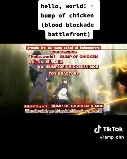 Hello, World! - Bump of Chicken Anime Opening