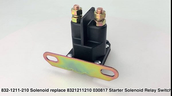 Lawn Mower Starter Solenoid 030817 w/ 1 Hole Bracket 12V 3 Terminal Compatible with Hust-ler Zero Turn Lawn Mower 832-1211-210 8321211210
