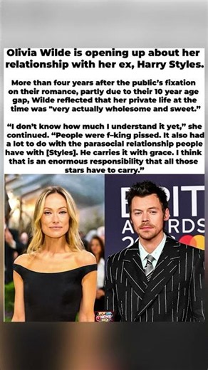 Olivia Wilde Opens Up About Harry Styles Romance & Backlash 💔🎤 #shorts #dating #couple #love