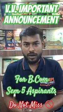 V.V. Important Update 📣 B.Com Sem 5 Aspirants - Don't Skip It ❌ | MEPL Commerce Hub