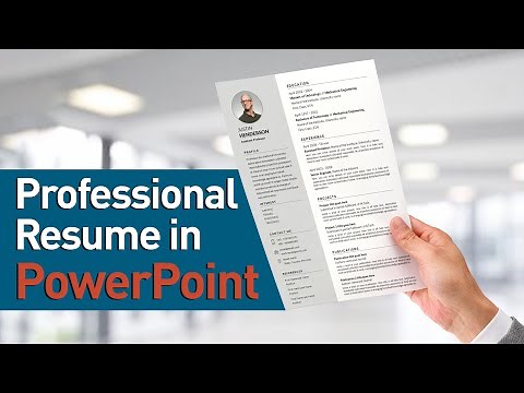 Professional resume design in PowerPoint #Resume #ModernResume #Resumedesign