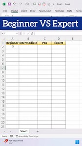 898K views · 7.6K reactions | Beginner VS EXPERT #viralreelschallenge2025viralreelschallengejaiviralreelschallengeviralreelschallenge #facebookreelsviral #exctips #viralreelsfacebook #viralreelschallenge #reelsfb #ShortsViral #reelsfacebook #facebookreels #shortsvideos | excel_learning_by_ankur_munjal | Facebook