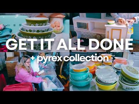 Get It All Done With Me 🧺 Organizing Bins, DIY Push Pin Board & My Vintage Pyrex Collection