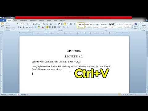 How to Bold, Italic and Underline the Text in MS Word?