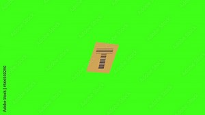 creative ransom letter T animation with green screen. motion graphic design ransom letter T paper note style with vintage and retro styles