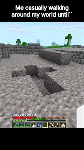 “Me casually walking around my world until…” #minecraft