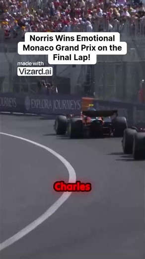 Follow me for more The roar of the crowd, the horns of the harbour... absolute pandemonium on the streets of Monaco! Witness the moment Lando Norris snatched victory on the *final lap* after a strategic move that dropped Verstappen down the order! 🤯 Leclerc running right behind him all the way through those iconic corners, but that gap was just enough. History was made as Norris joined the legends of this prestigious race! An absolutely unforgettable Grand Prix debut win. #MonacoGP #LandoNorris