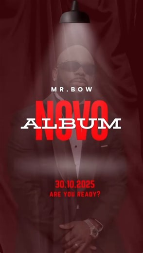 A cortina começa a abrir-se… A luz acende-se… E dentro de mim nasce de novo a emoção de partilhar convosco o que vem aí. 📅 30.10.25 — o meu novo álbum está a caminho. 🔥 Fiquem atentos, família! 🔔 E para não perderes nada deste lançamento, entra já no meu canal oficial do WhatsApp e recebe todas as novidades, vídeos e surpresas em primeira mão 👇🏾 👉🏾 whatsapp.com/channel/0029Vb7DJybIiRol5nY5Og3Q 🎧 Segue-me também no YouTube, Apple Music e Spotify — o som está quase a chegar! #MrBow #NovoÁl