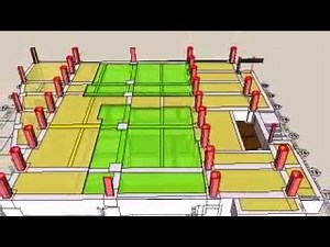 SketchUpで地下階の躯体図