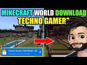 HOW TO DOWNLODE TECHNO GAMERZ WORLD IN MINECRAFT!!!!!!!