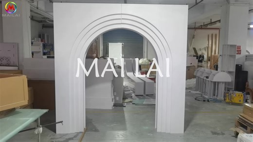 Luxury New Design Wedding Backdrop Arch White PVC Acrylic Arch Panels 3D Arch Wall for Events