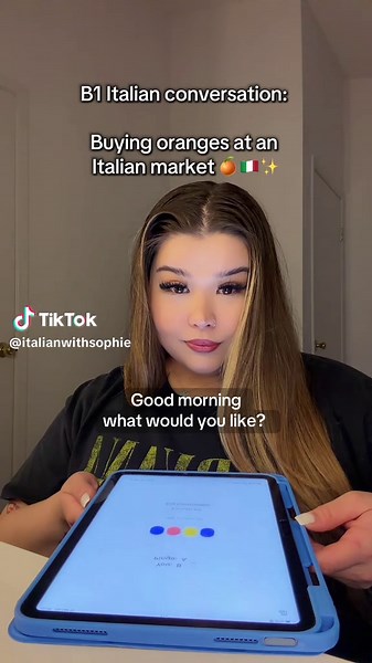 Buying Oranges at an Italian Market